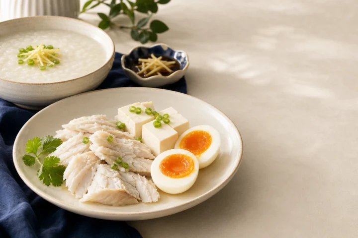 อาหารโปรตีนสูงสำหรับผู้สูงอายุ ไข่ ปลา นม และเต้าหู้